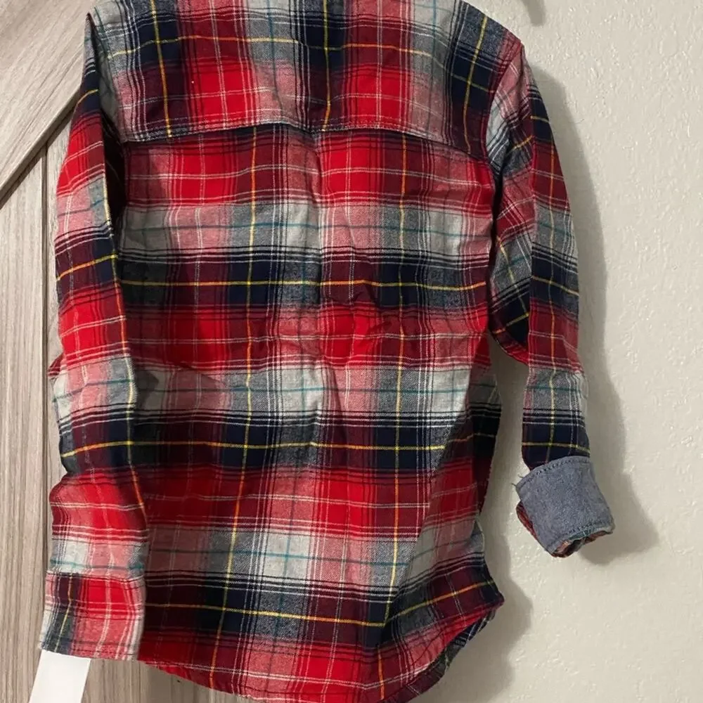 NWT Oshkosh plaid button down 4T